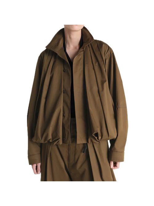 Lemaire GIACCONE MORBIDO PLISSETTATO IN RASO DI COTONE LEGGERO Lemaire | OW1236 LF1207GR950 BRONZE